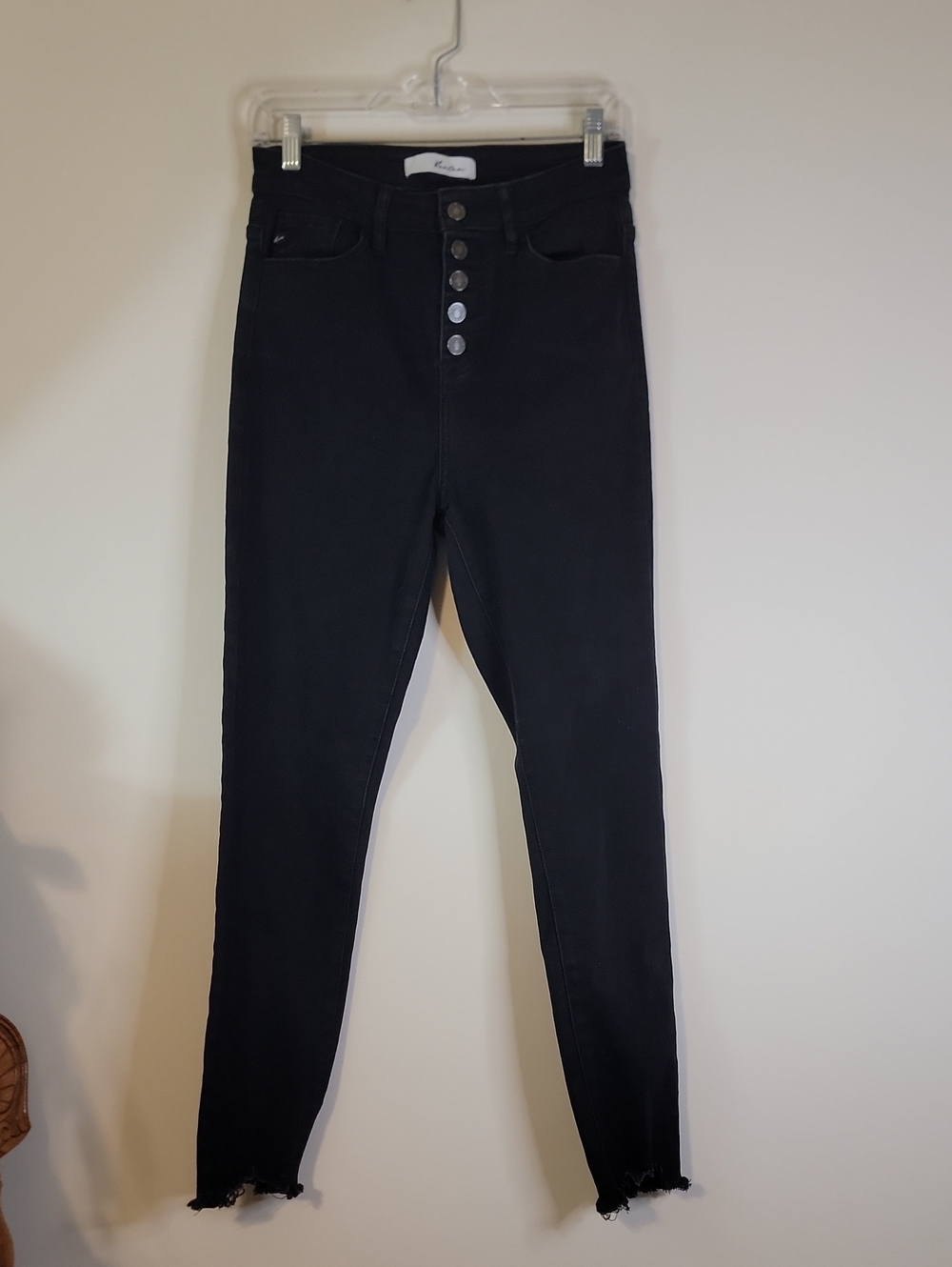 KanCan Black High-Rise Button-Fly Skinny Jeans